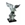 Escultura Águila con reloj sobre roca plata - Imagen 1