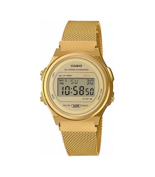 Reloj Casio A171WEG-9A correa malla dorado - Imagen 1