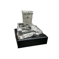 Trofeo torre mediana baño de plata - Imagen 1