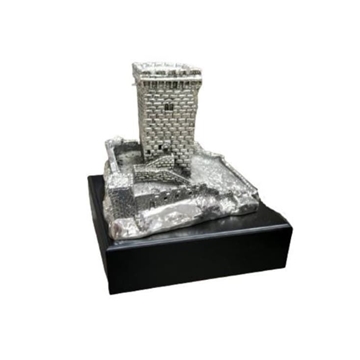 Trofeo torre mediana baño de plata - Imagen 1